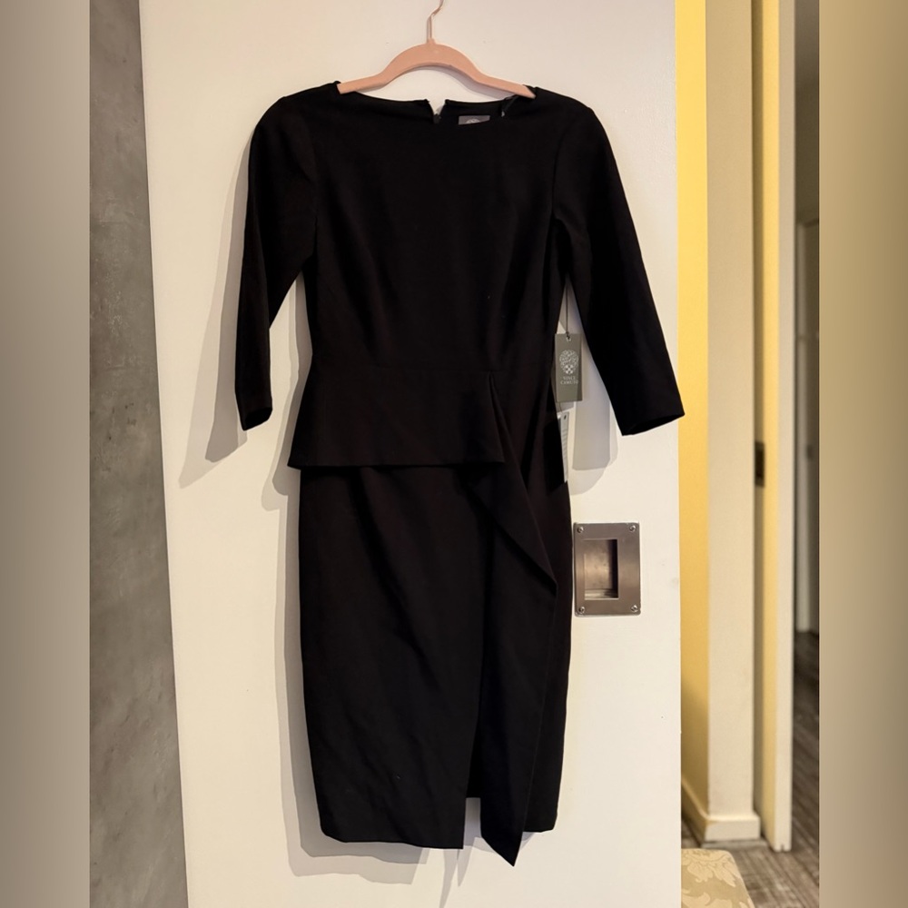 Vince Camuto Nordstrom Black Asymmetrical Dress - Picture 3 of 5